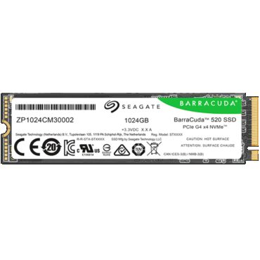 SSD Seagate BarraCuda 520 1.024TB M.2 2280-S2 PCIe Gen4 x4 NVMe 1.4, ZP1024CM3A002