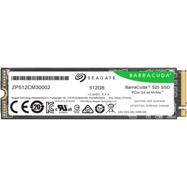 SSD Seagate BarraCuda 520 512GB M.2 2280-S2 PCIe Gen4 x4 NVMe 1.4, ZP512CM3A002