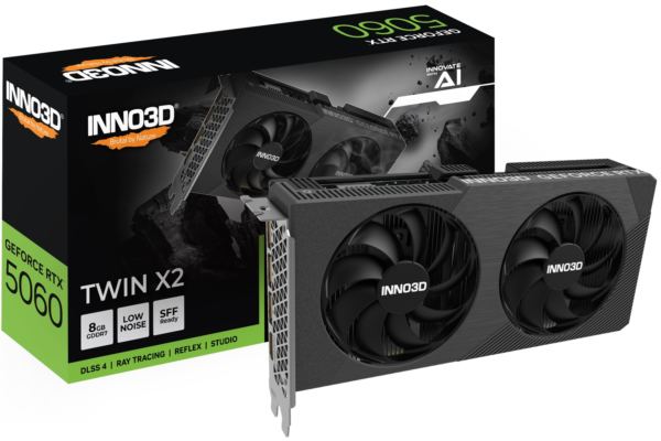 INNO3D GeForce RTX 5060 TWIN X2, 8GB GDDR7
