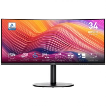 Monitor MSI Modern MD342CQP / 34" / UWQHD / VA / 120Hz / 1ms (MPRT) / curved / black