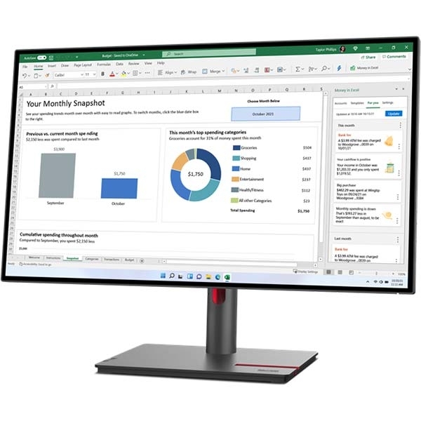 Monitor Lenovo ThinkVision P27q-30 27" / QHD / IPS / 75Hz / 4ms (black) - Slika 3