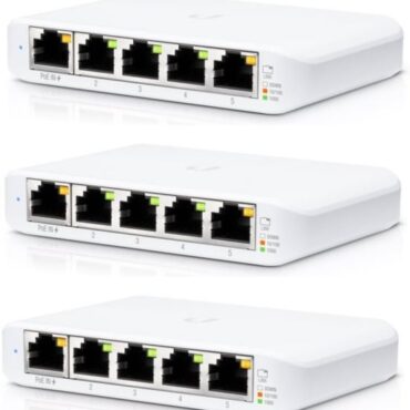 Ubiquiti Networks Compact 5-Port Managed Gigabit Swicth, 3-Pack