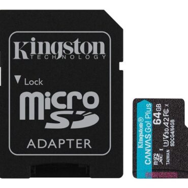 Kingston 64GB microSDXC Canvas + Adapter, SDCG4/64GB