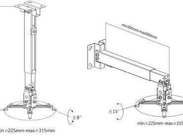 Manhattan stropni nosač projektora, do 20 kg