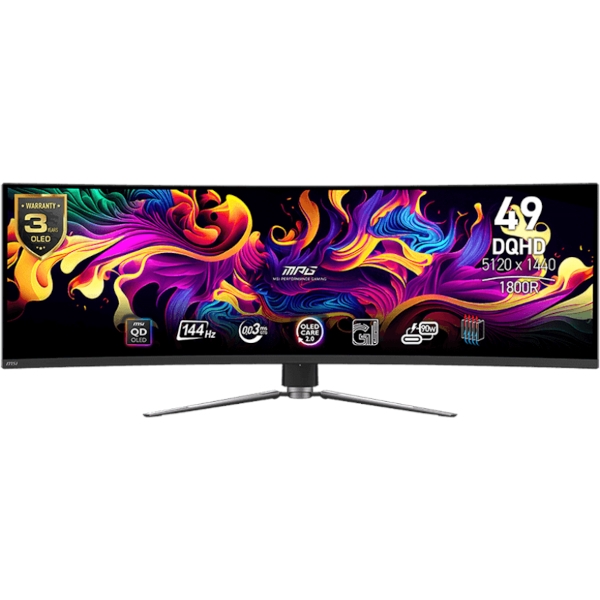 Monitor MSI MPG 491CQP 49" / DQHD / QD-OLED / 144Hz / 0.03ms (GtG) / KVM / curved (black) - adjustable stand - PD 90W - Slika 7