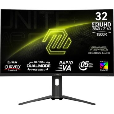 Monitor MSI MAG 321CUPDF / 31.5" / UHD / VA / 160Hz / 0.5ms (GtG) / black - adjustable stand