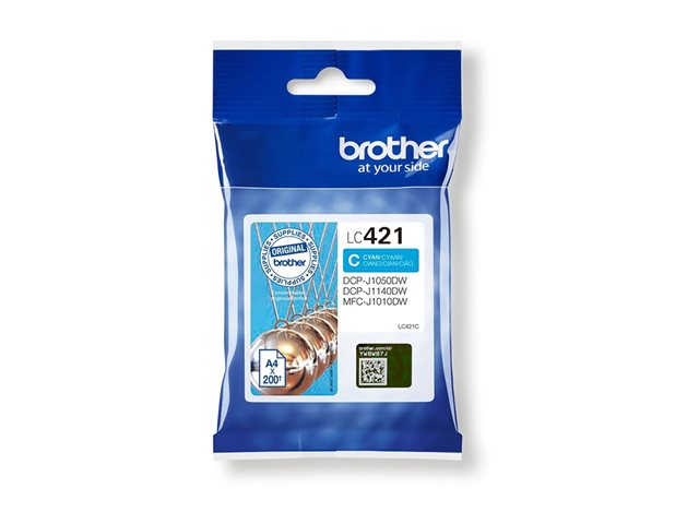 Brother 200-page Cyan ink cartridge, LC421C