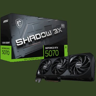 MSI Video Card Nvidia GeForce RTX 5070 12G SHADOW 3X OC, RTX 5070 12G SHADOW 3X OC