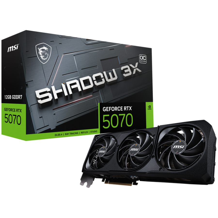 MSI Video Card Nvidia GeForce RTX 5070 12G SHADOW 3X OC, RTX 5070 12G SHADOW 3X OC