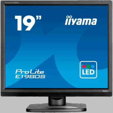 Monitor Iiyama LED E1980S-B1 19" 1280 x 1024 5:4 250 cd/m 5ms VGA DVI tilt, E1980S-B1