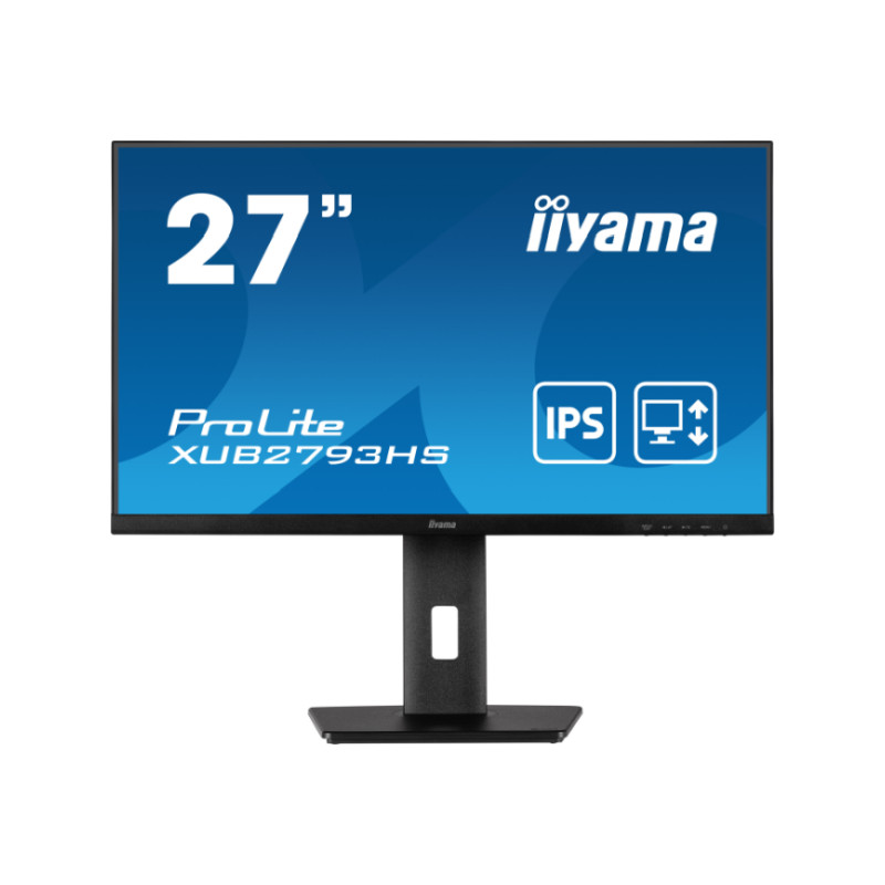Iiyama 27" XUB2793HS-B7 FHD (1920x1080) 100Hz, 1ms, 16:9, 300 cd/m2, 1000:1, height, swivel, tilt, pivot, HDMI/DP, zvučnici, crni