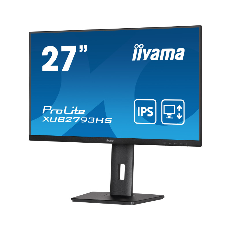 Iiyama 27" XUB2793HS-B7 FHD (1920x1080) 100Hz, 1ms, 16:9, 300 cd/m2, 1000:1, height, swivel, tilt, pivot, HDMI/DP, zvučnici, crni - Slika 4