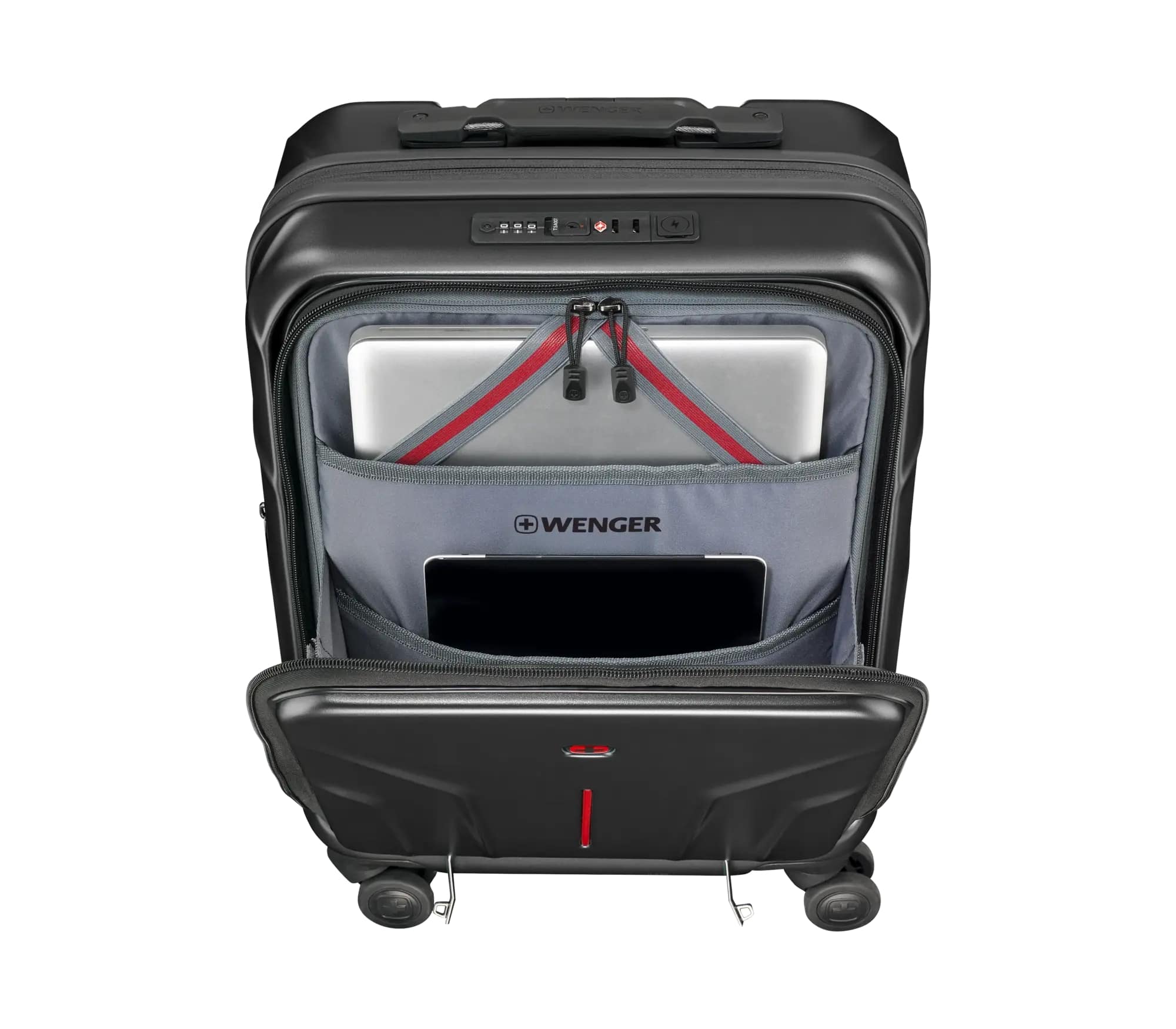 Wenger kofer Amplix Carry-On za ručnu prtljagu, odvojeni utor za prijenosnike do 16", crni - Slika 10