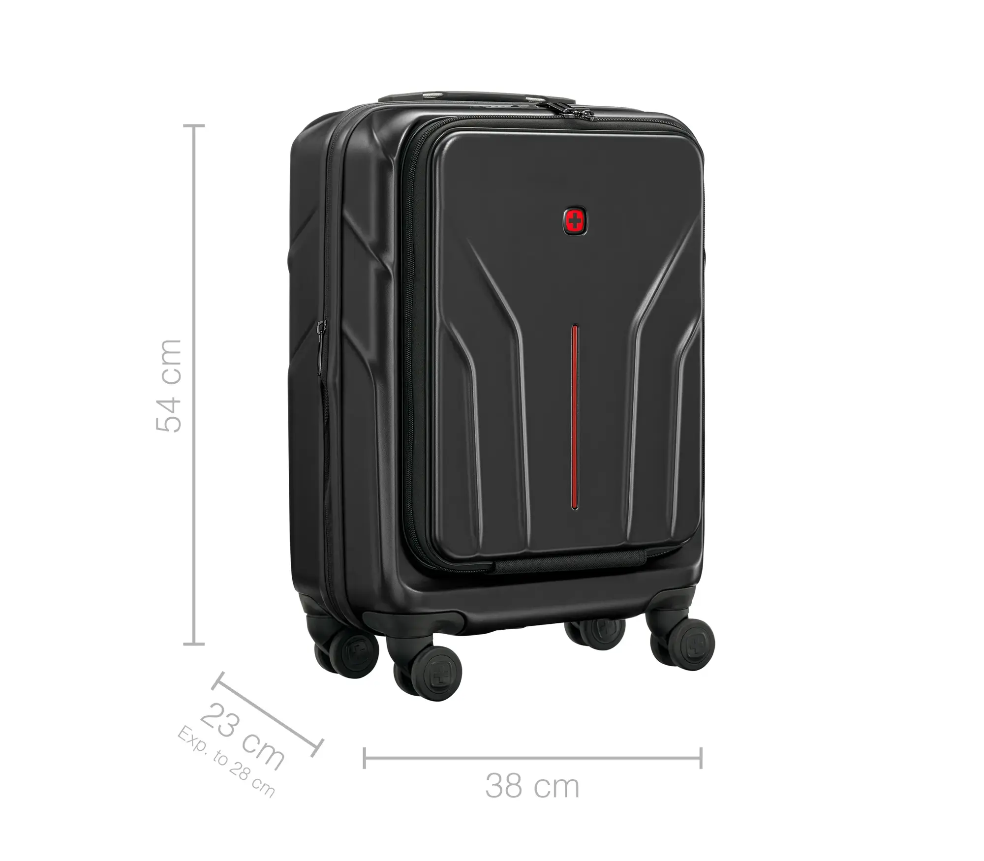 Wenger kofer Amplix Carry-On za ručnu prtljagu, odvojeni utor za prijenosnike do 16", crni - Slika 11