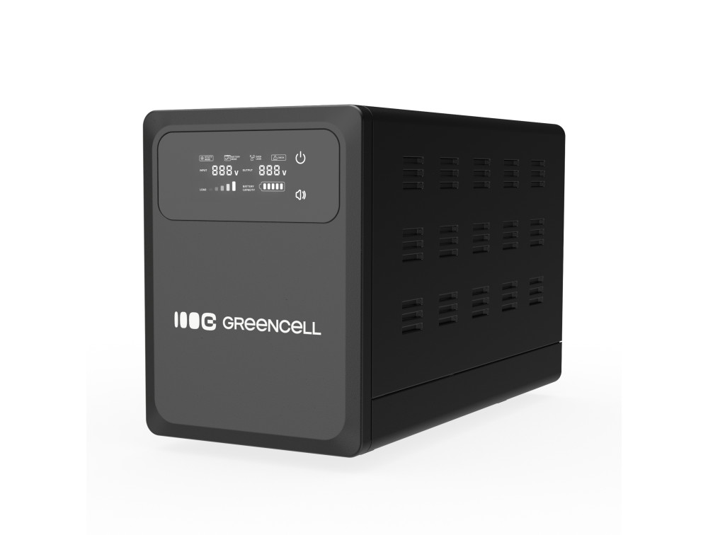 Green Cell UPS (UPSLPPC800) 1200VA/800W, Pure Sinusoid, Line Interactive AVR, LCD