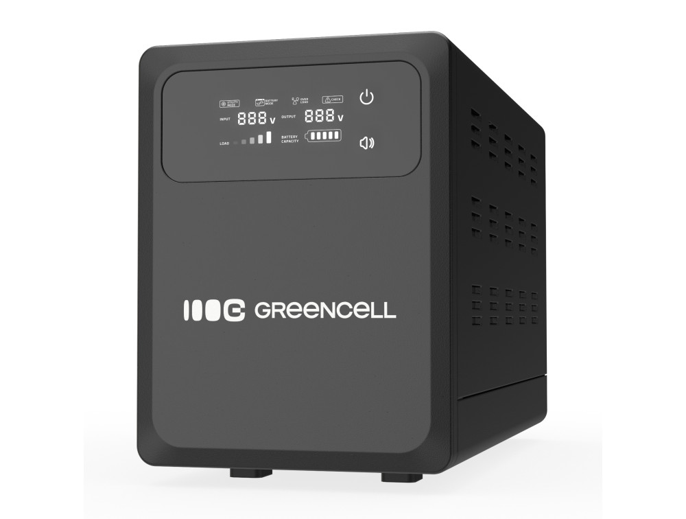 Green Cell UPS (UPSLPPC800) 800VA/500W, Pure Sinusoid, Line Interactive AVR, LCD