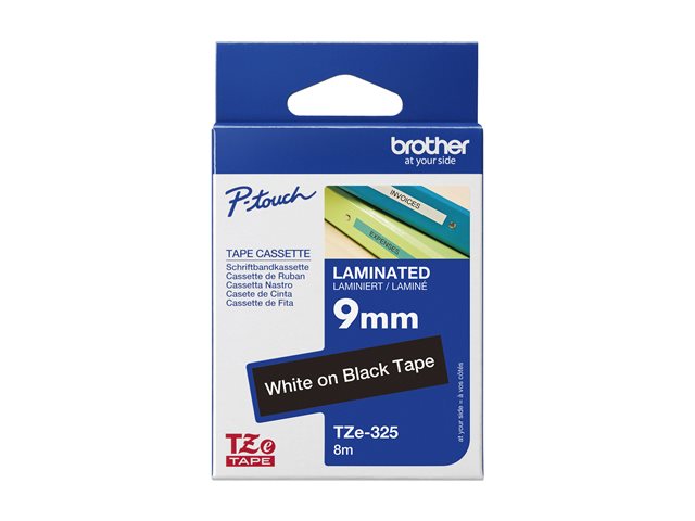 Brother TZE325 tape white/black 9mm 8m, TZE325 - Slika 2