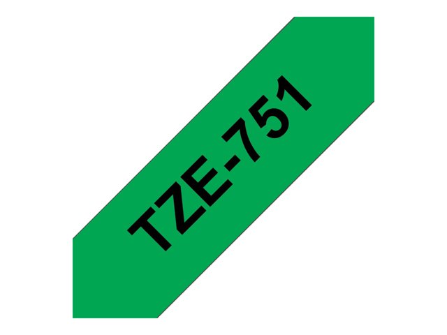 Brother TZE751 tape black/green 24mm 8m, TZE751 - Slika 3