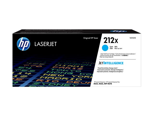 HP 212X High Yield Cyan Original Toner, W2121X