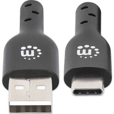 Manhattan kabel USB 2.0 na USB-C M/M, 1m,crni