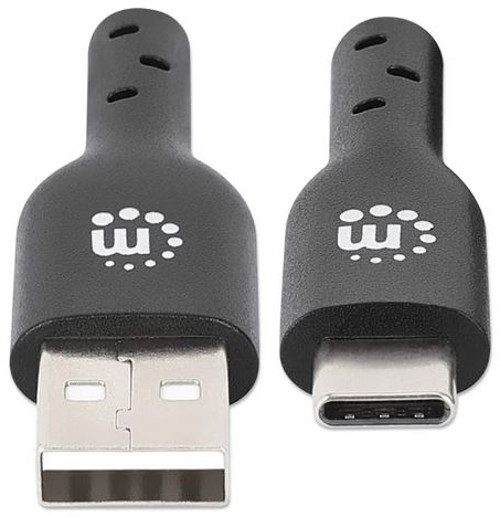 Manhattan kabel USB 2.0 na USB-C M/M, 1m,crni