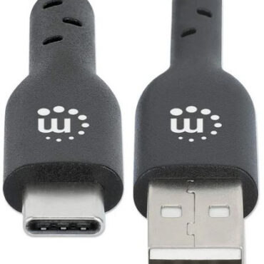 Manhattan kabel USB-C, M/M, 2.0 Type-C, 3m, crni