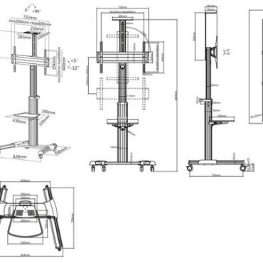 Manhattan pokretni podni stalak 37"-86",50 kg, Al
