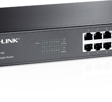 TP-Link TL-SG1016D, 16-port GbE switch, metalno