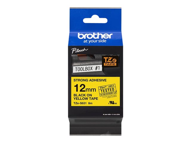 Brother TZES631 strong bk/yellow 12mm 8m, TZES631 - Slika 2