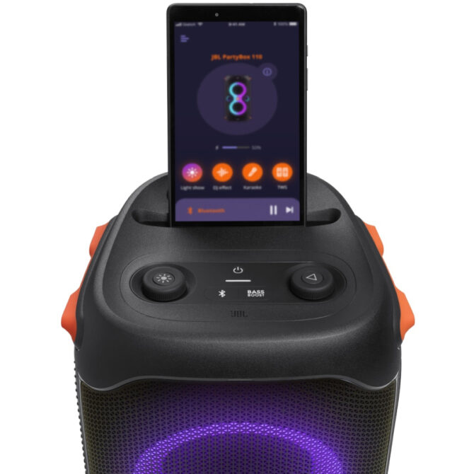 JBL PARTYBOX 110 Prijenosni bežični bluetooth zvučnik velike snage 160W, Bluetooth, RGB LED osvjetljenje, USB - Slika 5