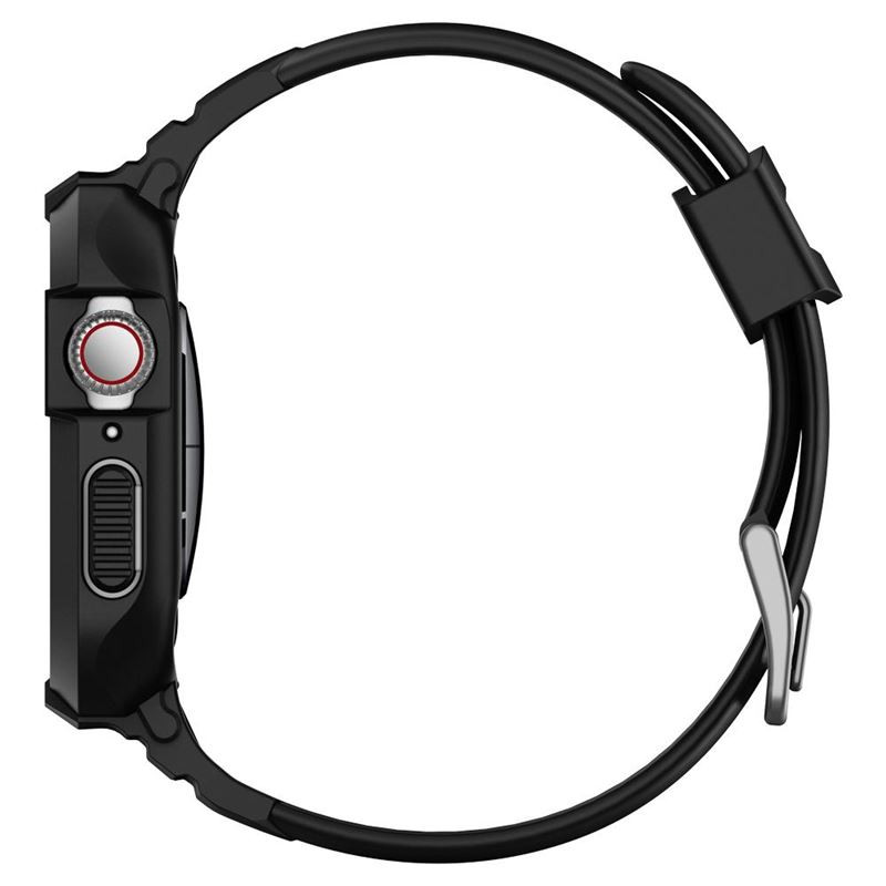 Spigen Rugged Armor Pro, zaštitna maska s remenom za Apple pametni sat, crna - Apple Watch 8/7 (45mm)/SE 2022/6/SE/5/4 (44mm) - Slika 3