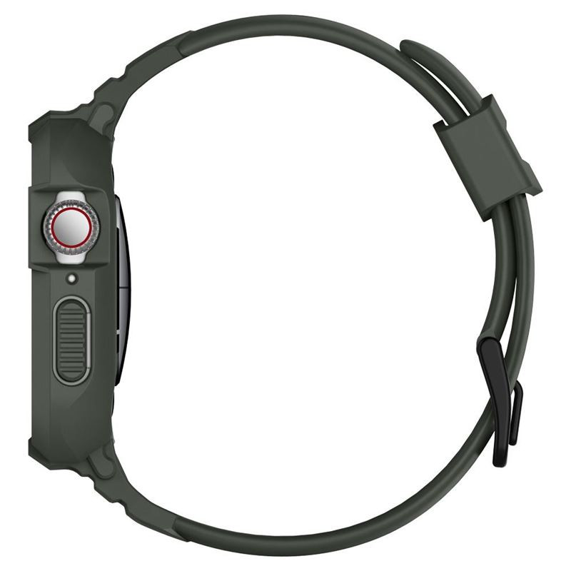 Spigen Rugged Armor Pro, zaštitna maska s remenom za Apple pametni sat, zelena - Apple Watch 8/7 (45mm)/SE 2022/6/SE/5/4 (44mm) - Slika 3