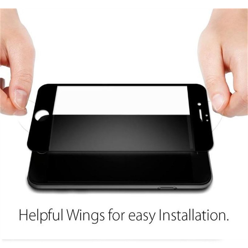 Spigen Glass zaštitno staklo za ekran telefona, 2 kom, crno - iPhone SE (2022/2020)/8/7 - Slika 7