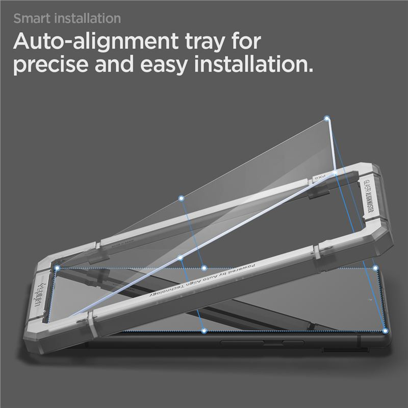 Spigen Glas.tR AlignMaster, zaštitno staklo za ekran telefona, 2 kom + okvir za instalaciju - Pixel 6 (AGL04164) - Slika 9