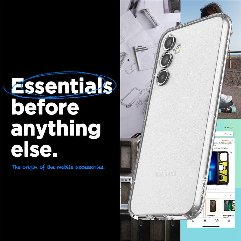 Spigen Liquid Crystal Glitter, zaštitna maska za telefon, prozirna clear - Samsung Galaxy A54 5G (ACS05890) - Slika 7