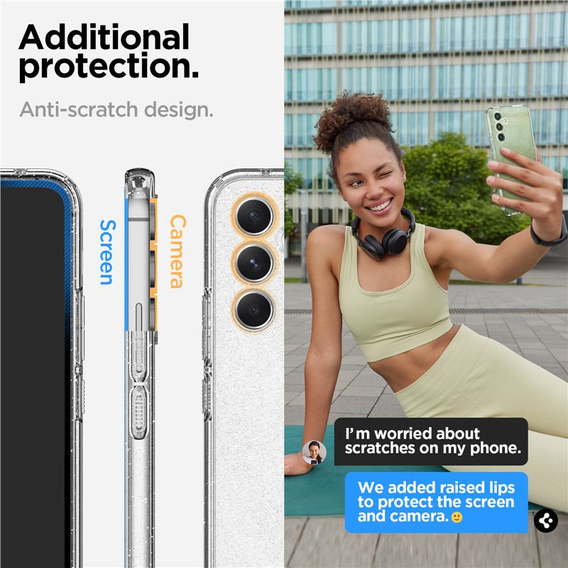 Spigen Liquid Crystal Glitter, zaštitna maska za telefon, prozirna clear - Samsung Galaxy A54 5G (ACS05890) - Slika 9