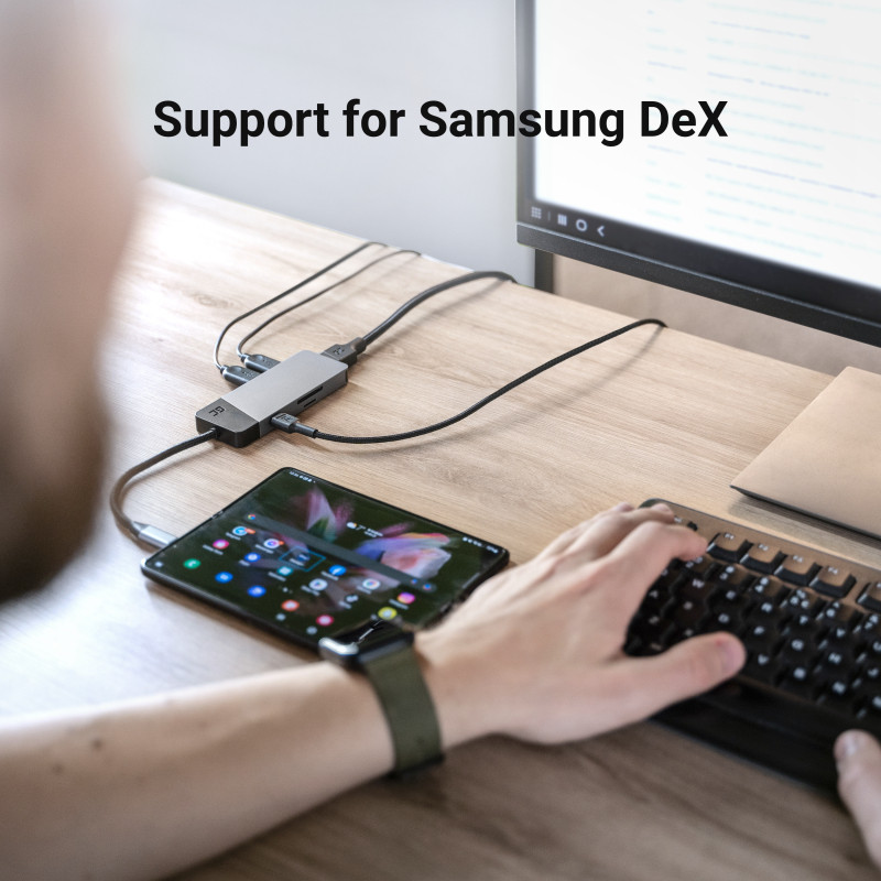 Green Cell HUB adapter 7in1 USB-C (3xUSB-A 3.1 HDMI 4K 60Hz USB-C PD 85W) - za Apple MacBook M1/M2, Lenovo X1, Asus ZenBook, Dell XPS - Slika 14