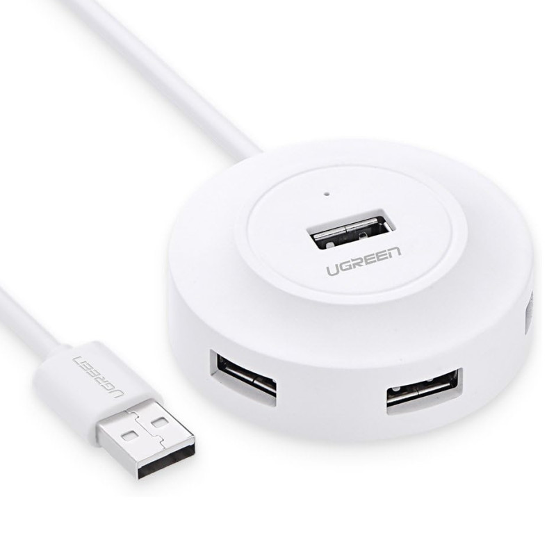UGREEN 4-portni USB-A HUB 4xUSB-A 2.0, 1m, bijeli