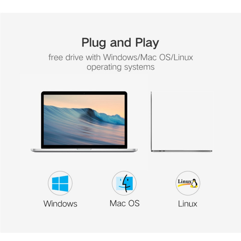 UGREEN 4-portni USB-A HUB 4xUSB-A 2.0, 1m, bijeli - Slika 3