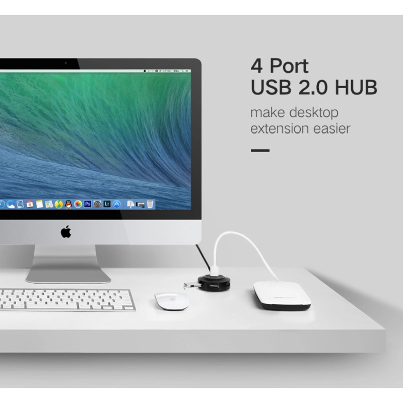 UGREEN 4-portni USB-A HUB 4xUSB-A 2.0, 1m, bijeli - Slika 4