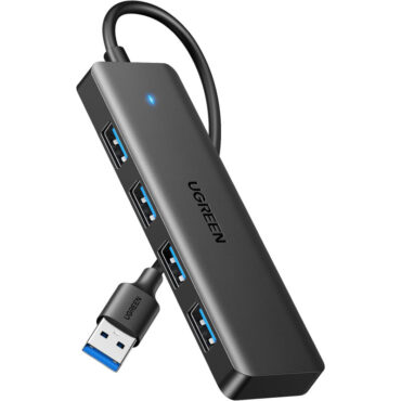 UGREEN 4-portni USB-A HUB 4xUSB-A 3.0, sivi