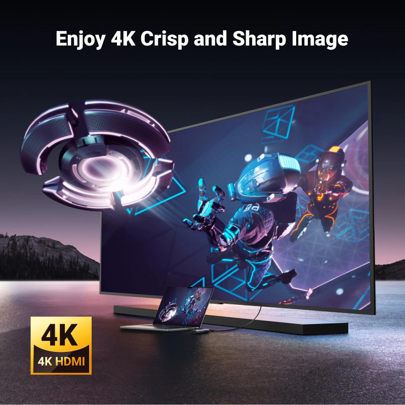 UGREEN 6-portni USB-C HUB USB-C 3×USB-A 3.0, 1×HDMI,1×RJ45,1×USB-C PD, sivi - Slika 6