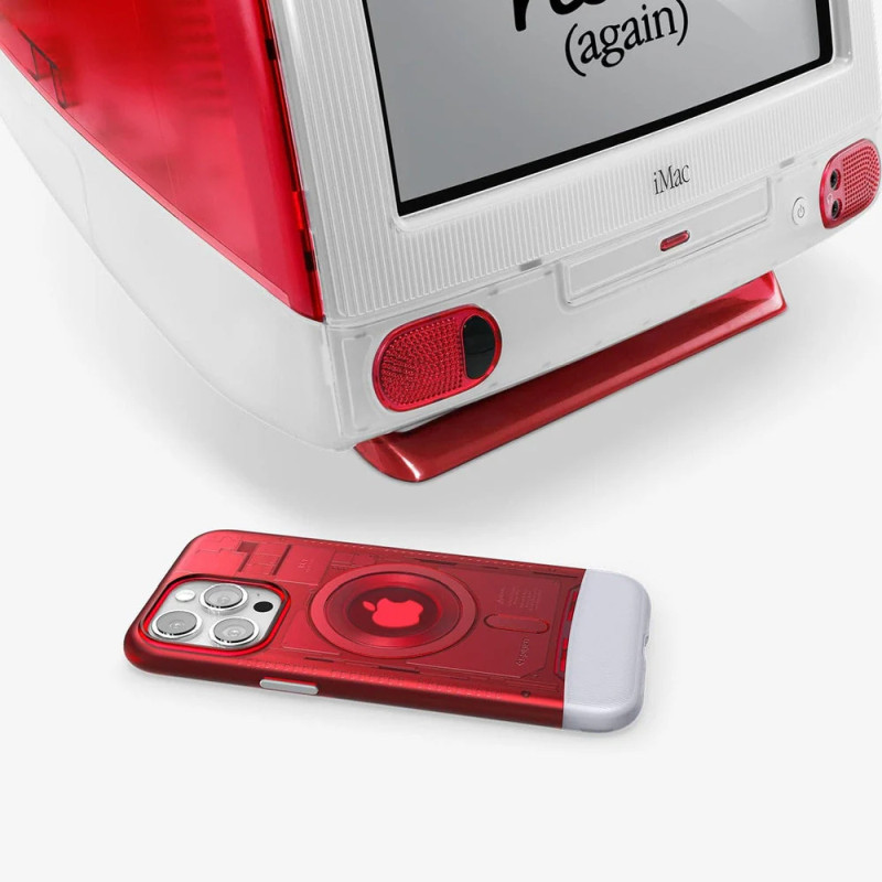 Spigen Classic C1 MagSafe, ruby - iPhone 15 Pro Max (ACS06609) - Slika 5