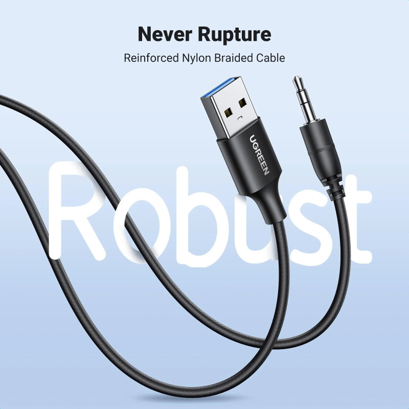 UGREEN bežični Audio receiver, Bluetooth, USB, 3.5mm, crni - Slika 8