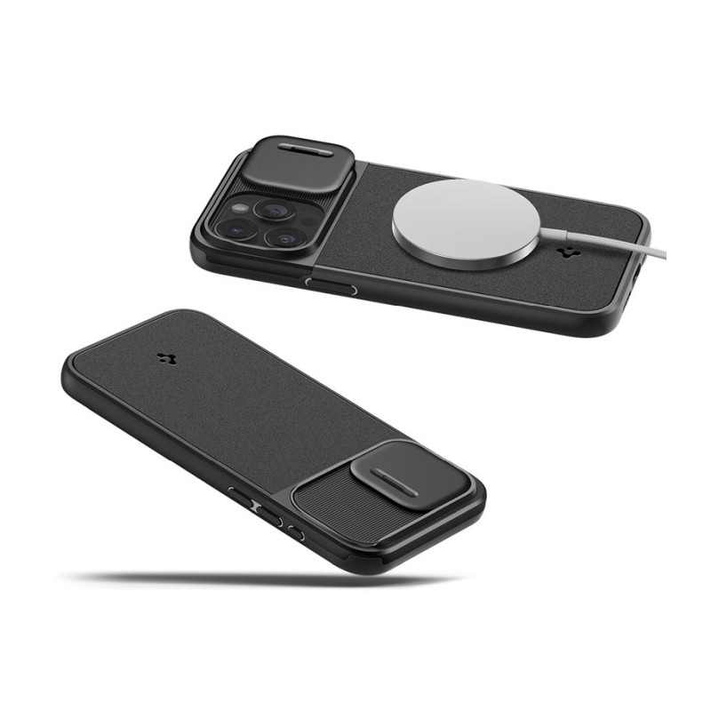 Spigen Optik Armor MagSafe, black - iPhone 15 Pro (ACS07184) - Slika 7