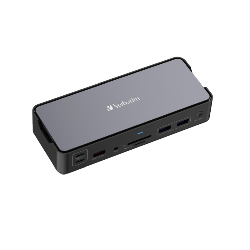 Verbatim CDS-15 portni USB-C Pro Docking Station 2 x HDMI | DP | RJ45 | USB-A 3.1 | 2 x USB-A 3.0 | USB-A 2.0 | 2 x USB-C® 3.1 | SD | microSD | Audio | USB-C PD | USB-C Host