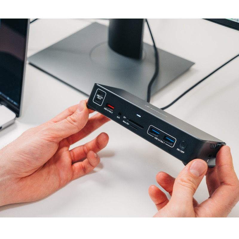 Verbatim CDS-15 portni USB-C Pro Docking Station 2 x HDMI | DP | RJ45 | USB-A 3.1 | 2 x USB-A 3.0 | USB-A 2.0 | 2 x USB-C® 3.1 | SD | microSD | Audio | USB-C PD | USB-C Host - Slika 3