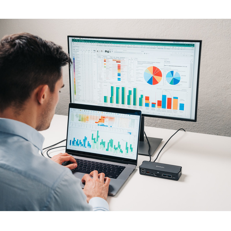 Verbatim CDS-15 portni USB-C Pro Docking Station 2 x HDMI | DP | RJ45 | USB-A 3.1 | 2 x USB-A 3.0 | USB-A 2.0 | 2 x USB-C® 3.1 | SD | microSD | Audio | USB-C PD | USB-C Host - Slika 5