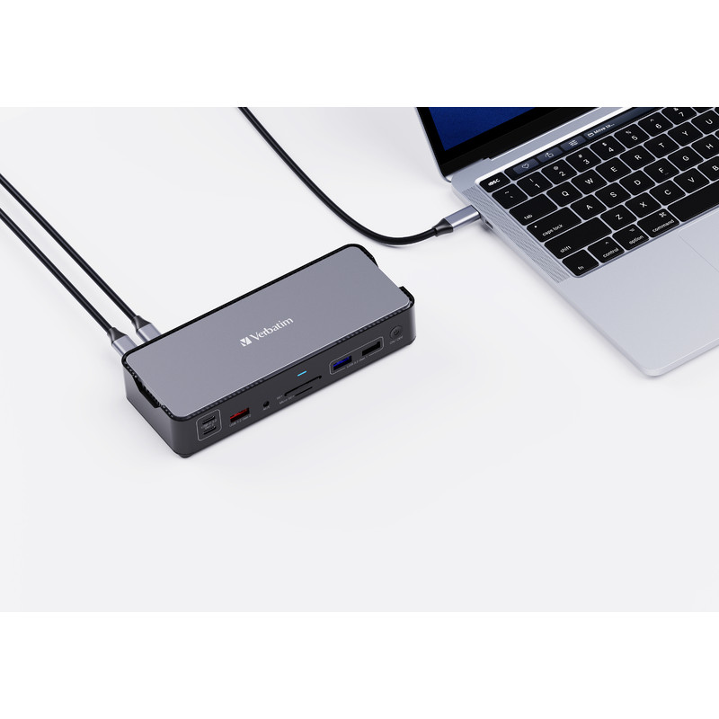 Verbatim CDS-15 portni USB-C Pro Docking Station 2 x HDMI | DP | RJ45 | USB-A 3.1 | 2 x USB-A 3.0 | USB-A 2.0 | 2 x USB-C® 3.1 | SD | microSD | Audio | USB-C PD | USB-C Host - Slika 6