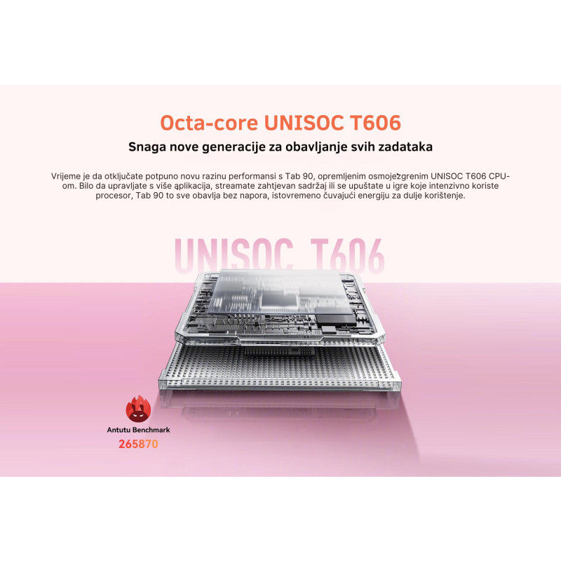 BLACKVIEW Tab 90 8/128 GB LTE, 10.92" HD (800x1280) IPS, 8MP/13MP, WiFi, Android 14 + preklopna torbica, zaštita za staklo, bez adaptera, rozi - Slika 6